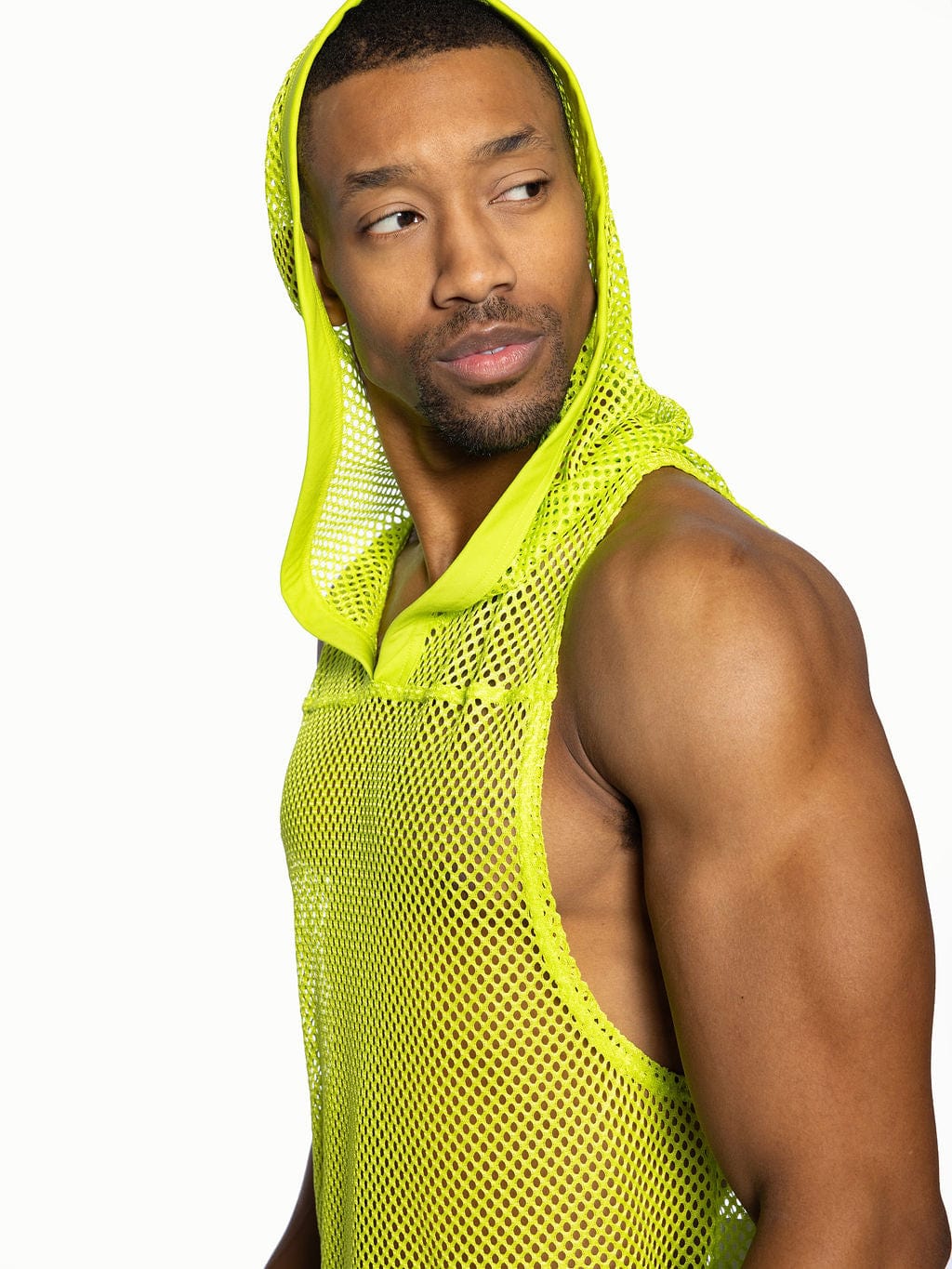 Hooded Sleeveless Jersey (Lime)