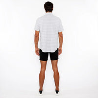 Chevron Stretch Knit Shirt (White)