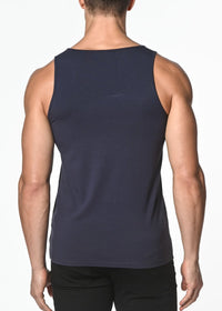 Stretch Cotton Jersey Tank (Atlantic Blue)