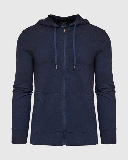 Full Zip Active Comfort Hoodie (Heather Navy)