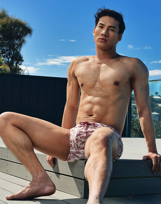 Pastel Hawaii Swim Brief (V10)