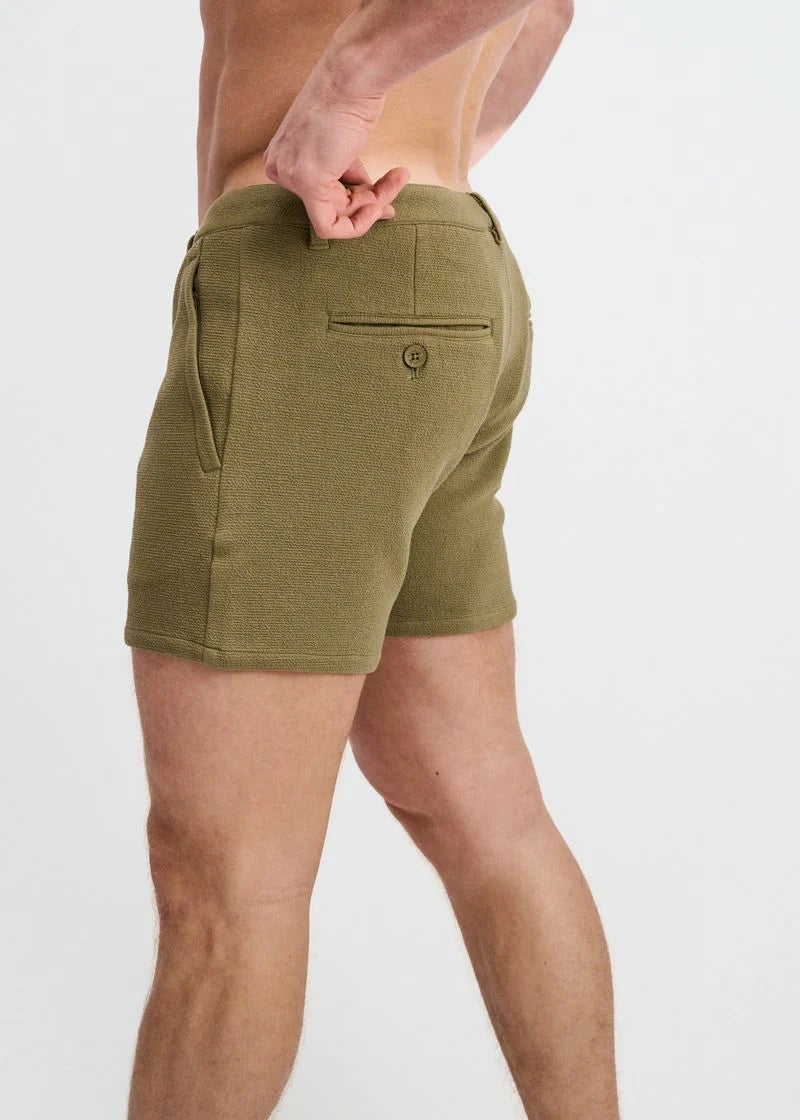 Textured Knit Chino Shorts (Jungle)