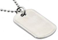 Matte Finish Stainless Steel Engravable Dog Tag