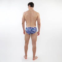 Printed Swim Brief (Cobalt Camo)