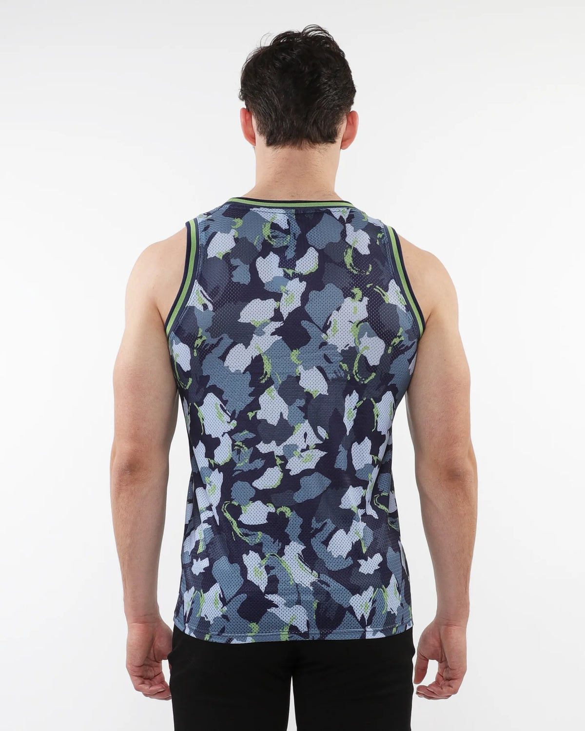 Printed Mesh Tank Top (Marine Camo)