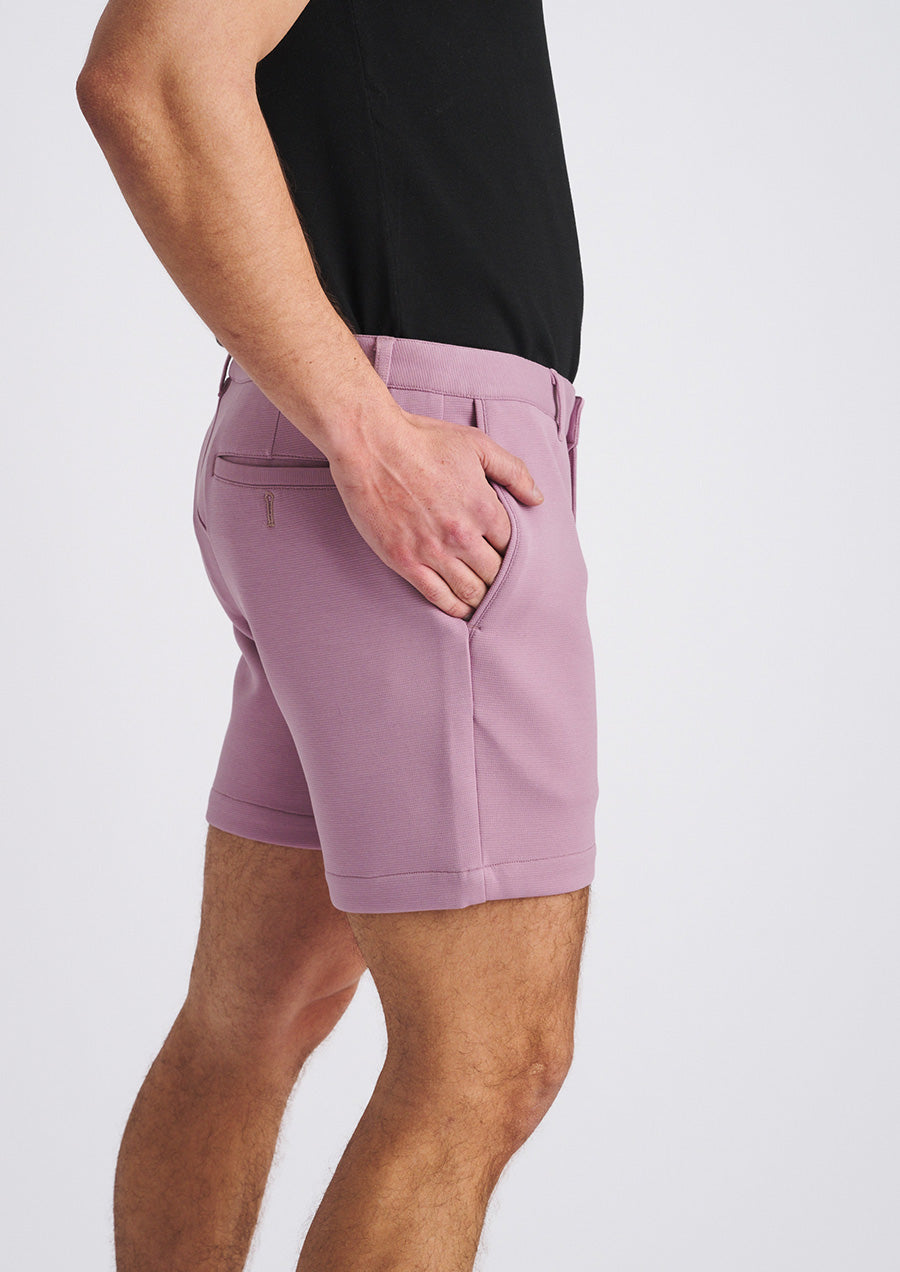 Textured Stretch Chino Short (Wisteria)