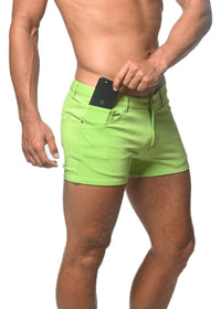 Stretch Knit Jean Short 3" Inseam (Meadow)