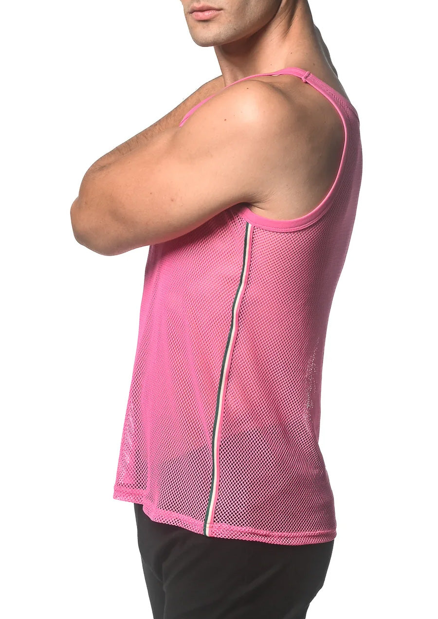 Mesh Tank w/ Side Tape (Flamingo)