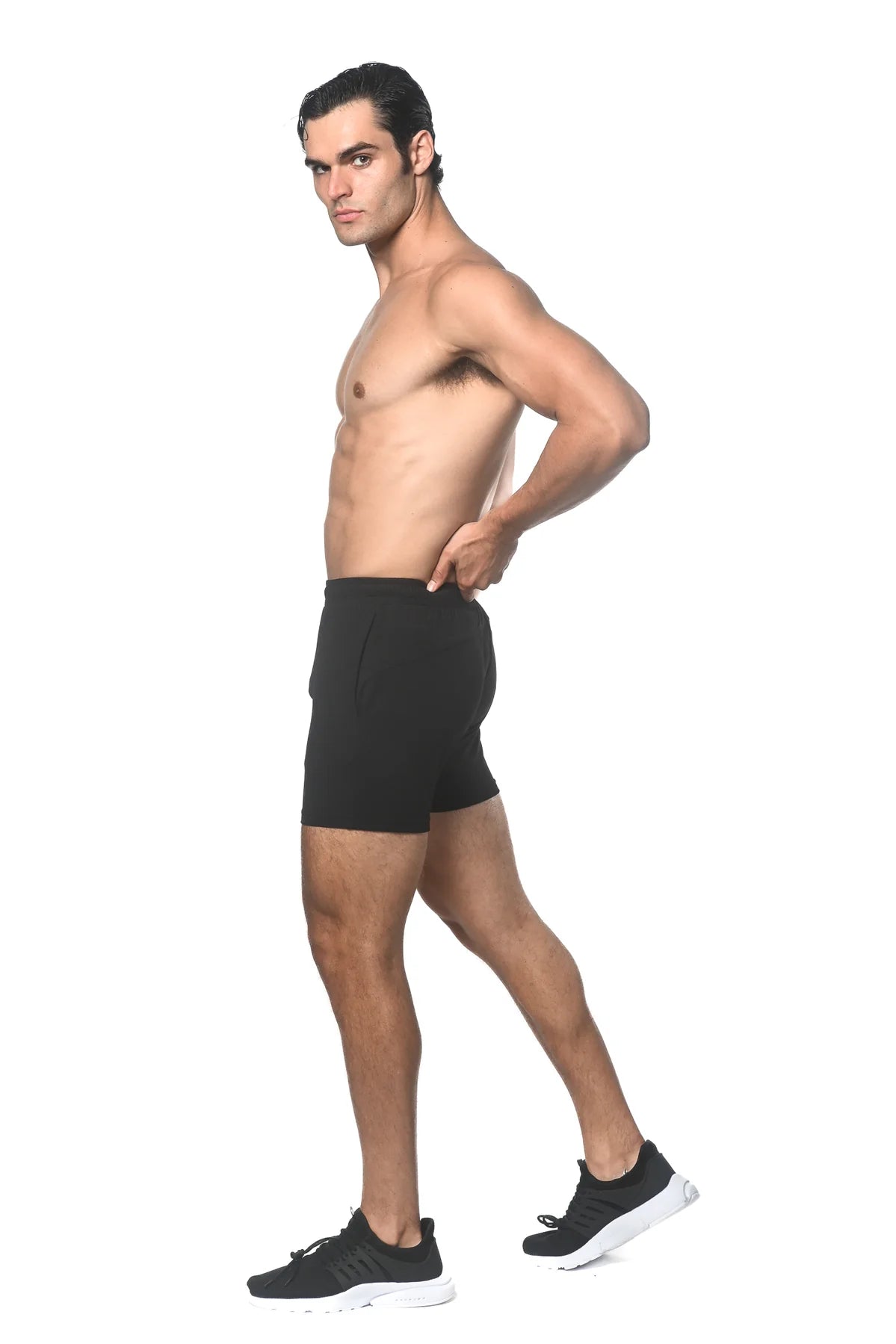 Textured Mesh Performance Shorts (Black)