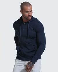 Full Zip Active Comfort Hoodie (Heather Navy)