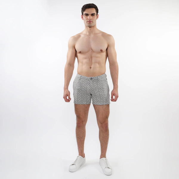 5" Textured Stretch Knit Short (Herringbone)