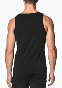 Stretch Cotton Jersey Tank (Black)