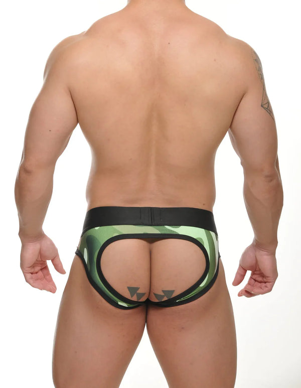 Gallo Open Back Air Jock (Neon Green Camo)