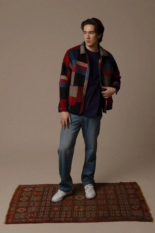 Check Jacket (Red Blue)