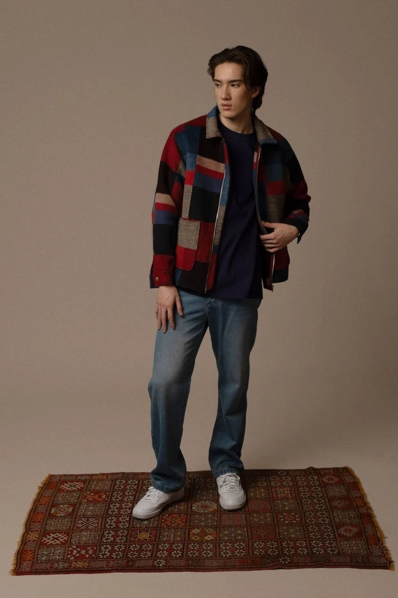 Check Jacket (Red Blue)