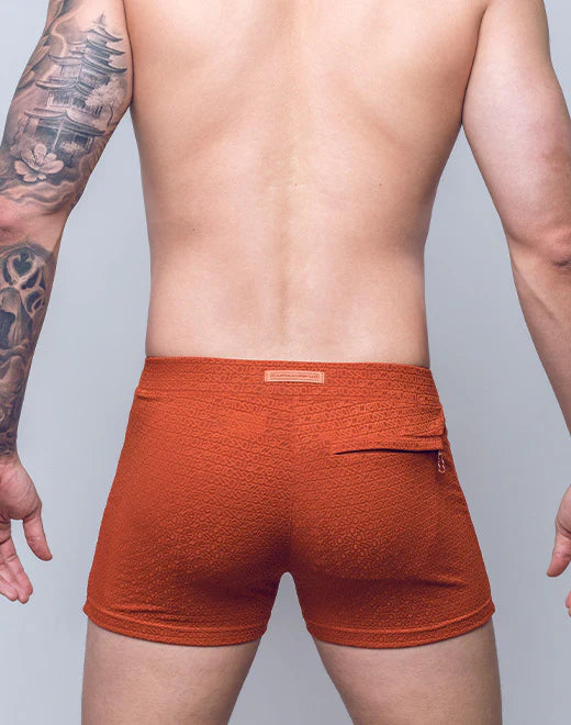 V60 Textured Swim Trunk (Signet Carmine)