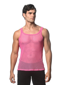 Mesh Tank w/ Side Tape (Flamingo)