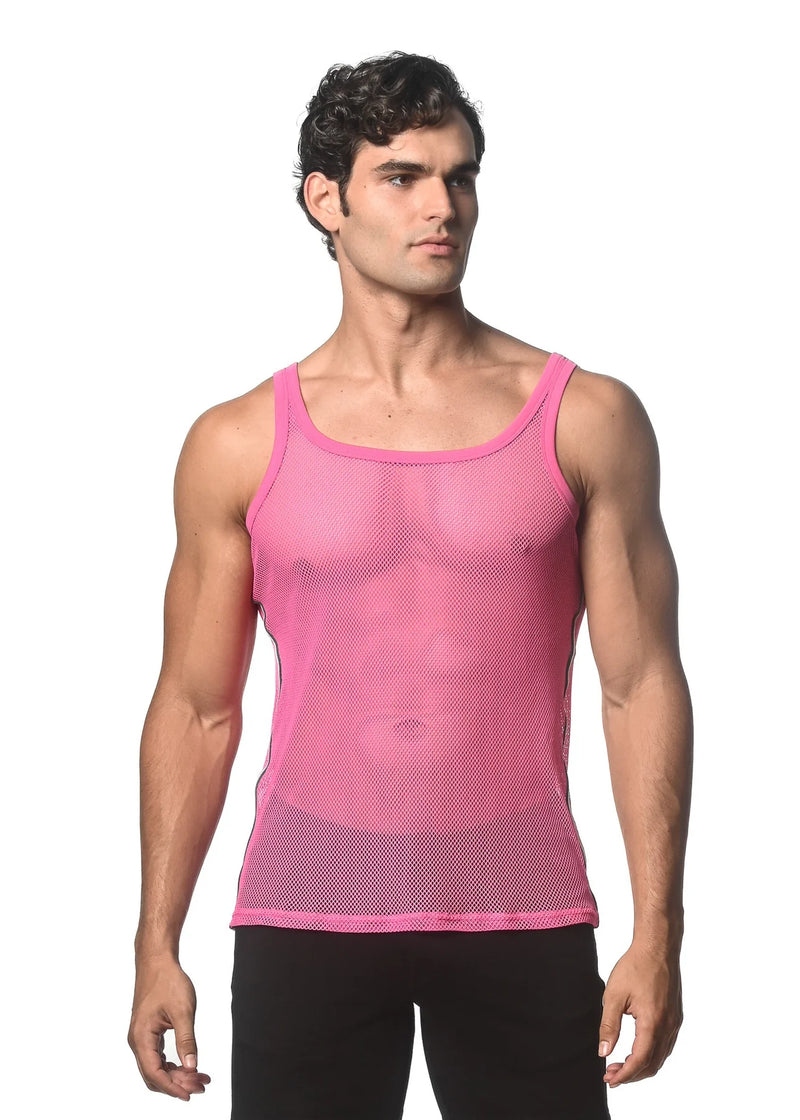 Mesh Tank w/ Side Tape (Flamingo)