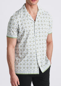 Modal Border Shirt (Slate/Latte)