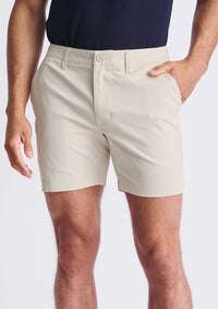 Crinkle Stretch Chino Short (Bone)
