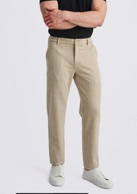 Wool-Look Stretch Knit Pants (Sand Glennplaid)