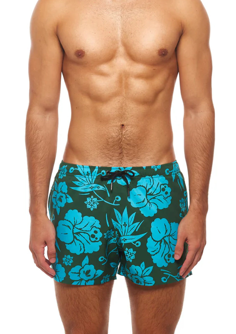 Printed Swim Short - Island Flower (Douglas Fir)