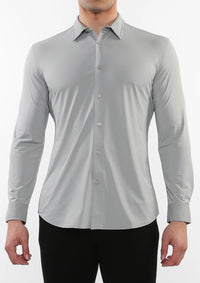 Solid Stretch Performance Shirt (Silver Grey)