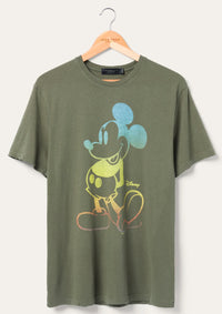 Mickey Rainbow Vintage Tee (Lichen)