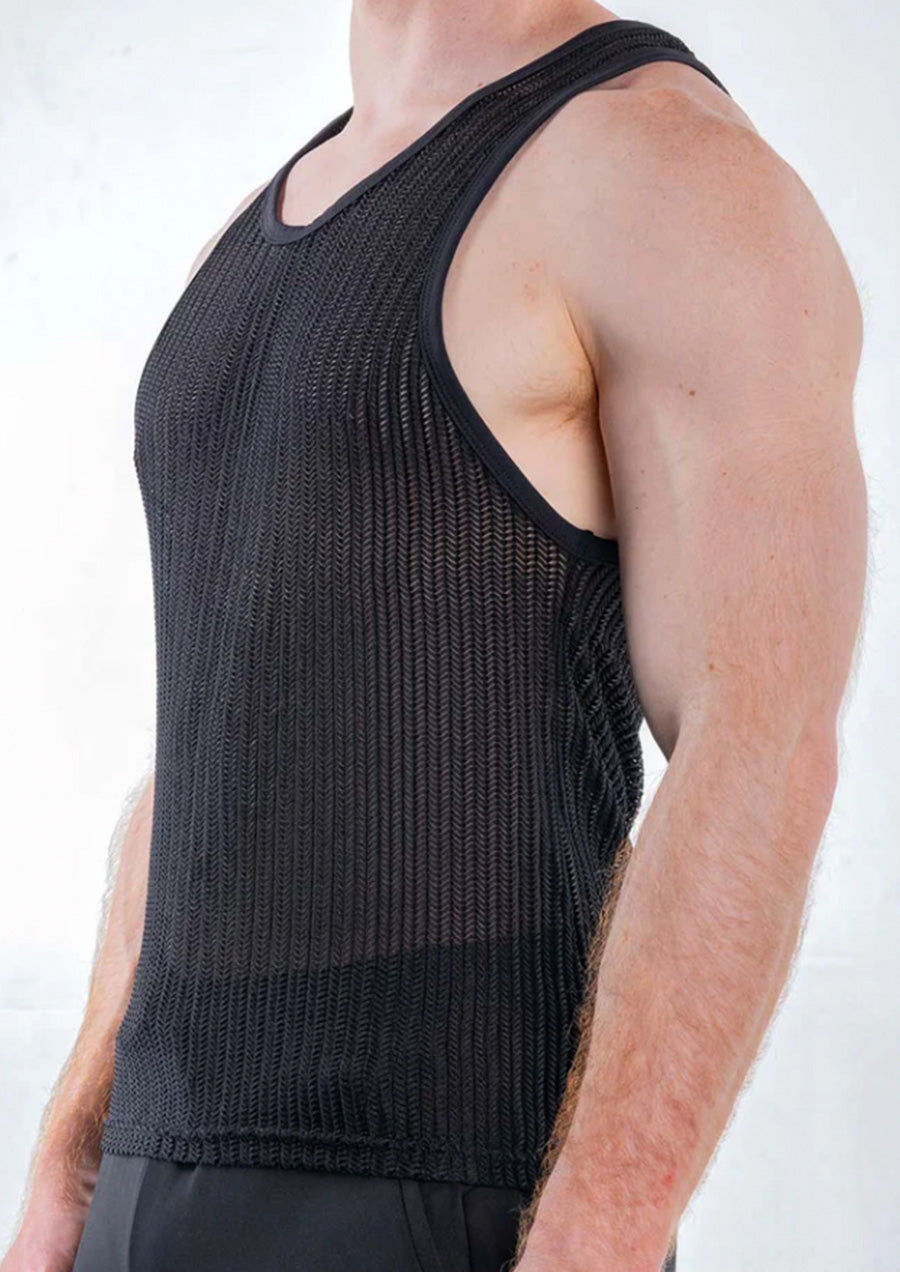 Captivity Mesh Tank (Black)