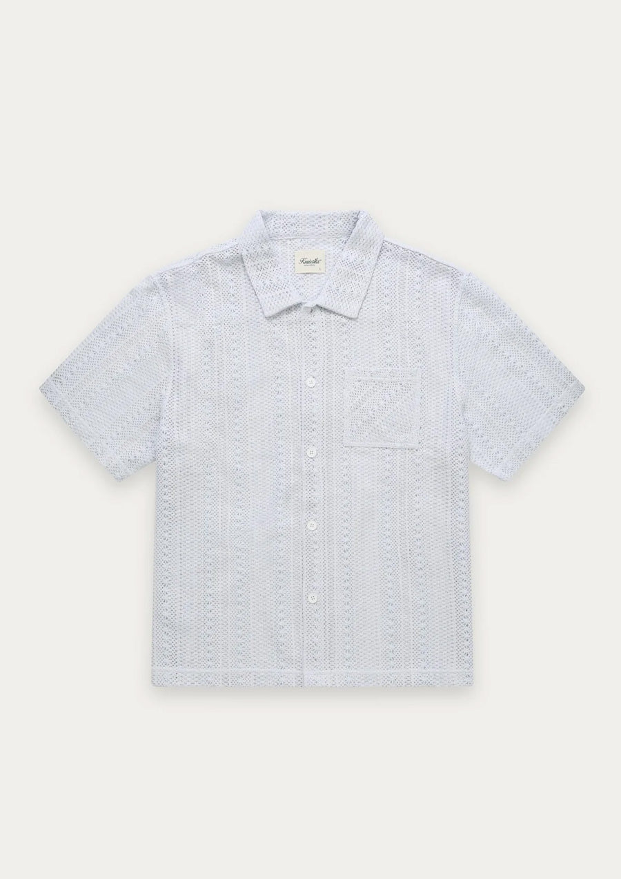 Crochet Box Shirt (Baby Blue)
