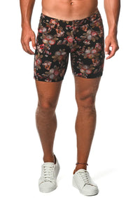 Limited Edition Black/Red RIbbon Floral Shorts