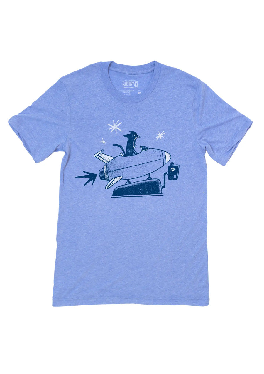 Scaredy Cat Tee (Blue)