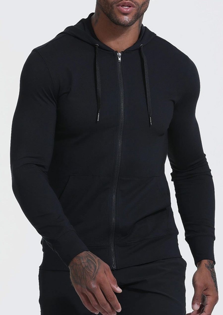 Full Zip Active Comfort Hoodie (Black)