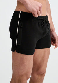 3.5" Retro Knit Gym Shorts (Black)