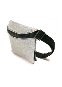 Slim DAZZLER Silver Glitter Fanny Pack