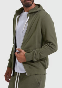 Fleece French Terry Hoodie (Military Green)