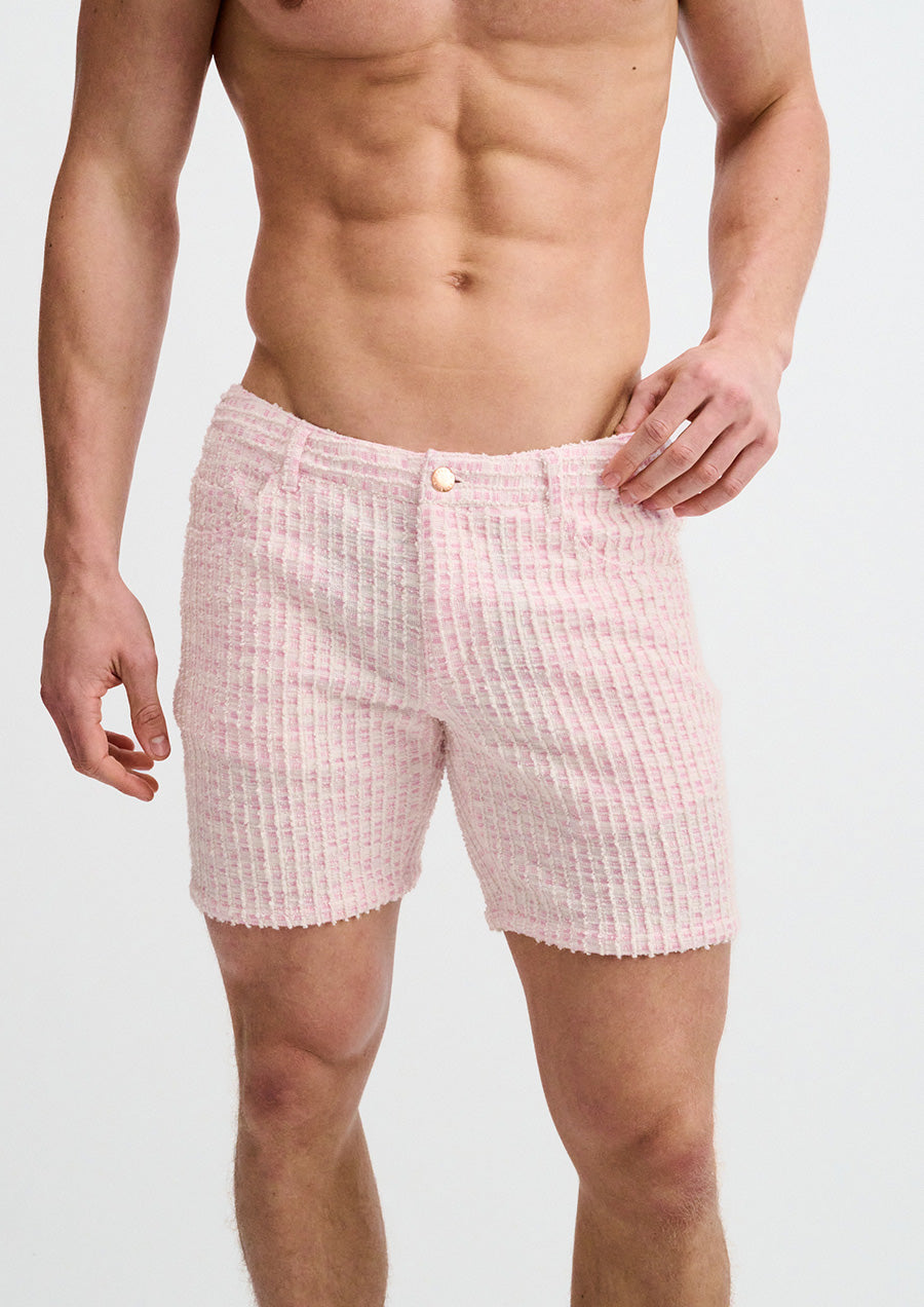 Limited Edition Tweed Jacquard Shorts (Crepe Pink)