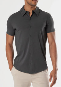 Short Sleeve Button Up Shirt (Carbon)