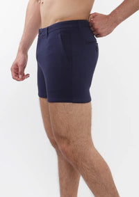 5" Textured Stretch Knit Short (Navy)