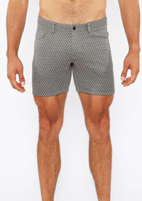 5" 5-Pocket Jean Short (Grey Mini Diamond)