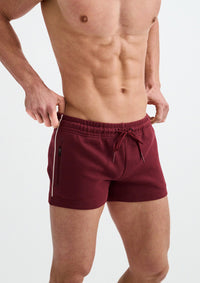3.5" Retro Knit Gym Shorts (Wine)
