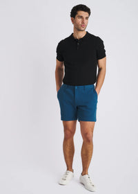 Textured Stretch Chino Short (Petrol)