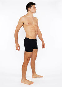 Pinstripe Swim Short (Black)