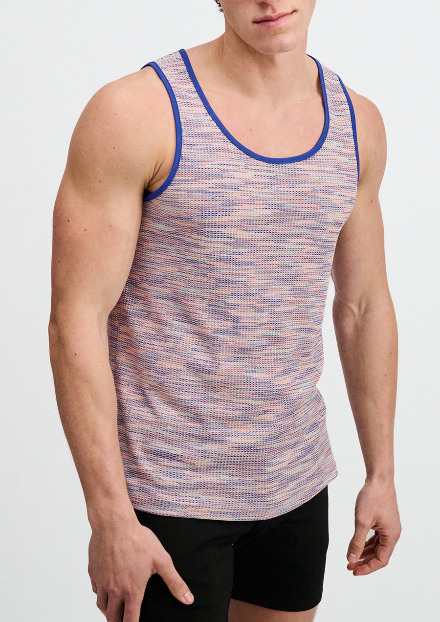 Textured Knit Tank (Purple Space Dye)