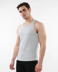 Rib Stretch Tencel Cotton Tank (Iceberg)