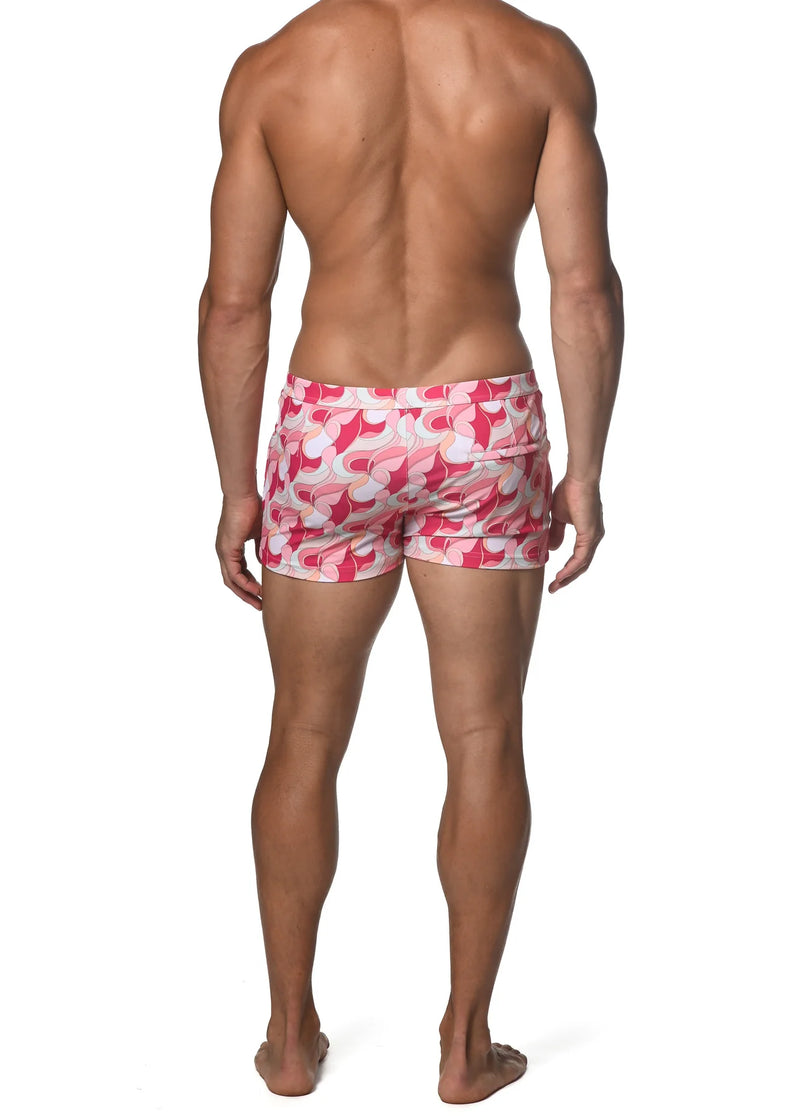 Coast Swim Shorts (Raspberry Swirls)
