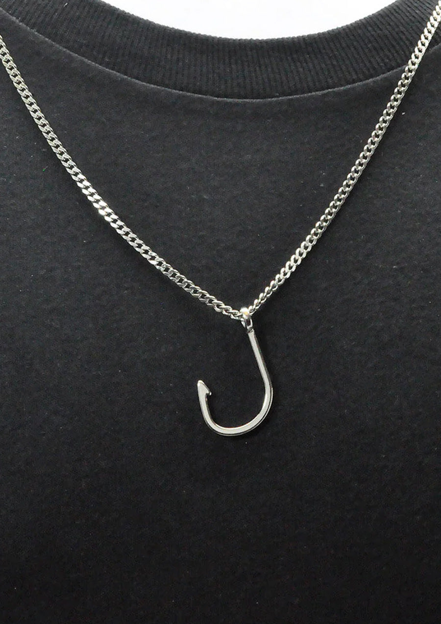 Silver Stainless Steel Hook Pendant