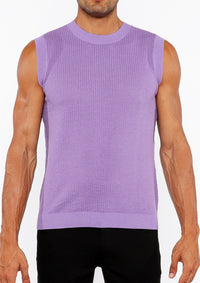Open Knit Vest (Lilac)