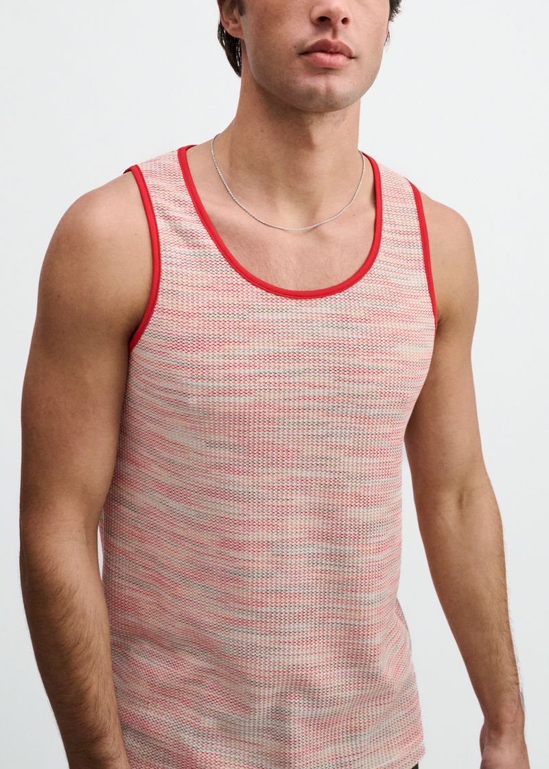 Textured Knit Tank (Poppy Space Dye)