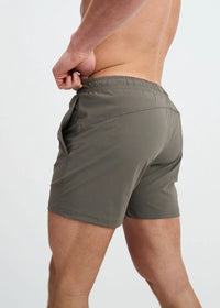 Textured Mesh Performance Shorts (Concrete)